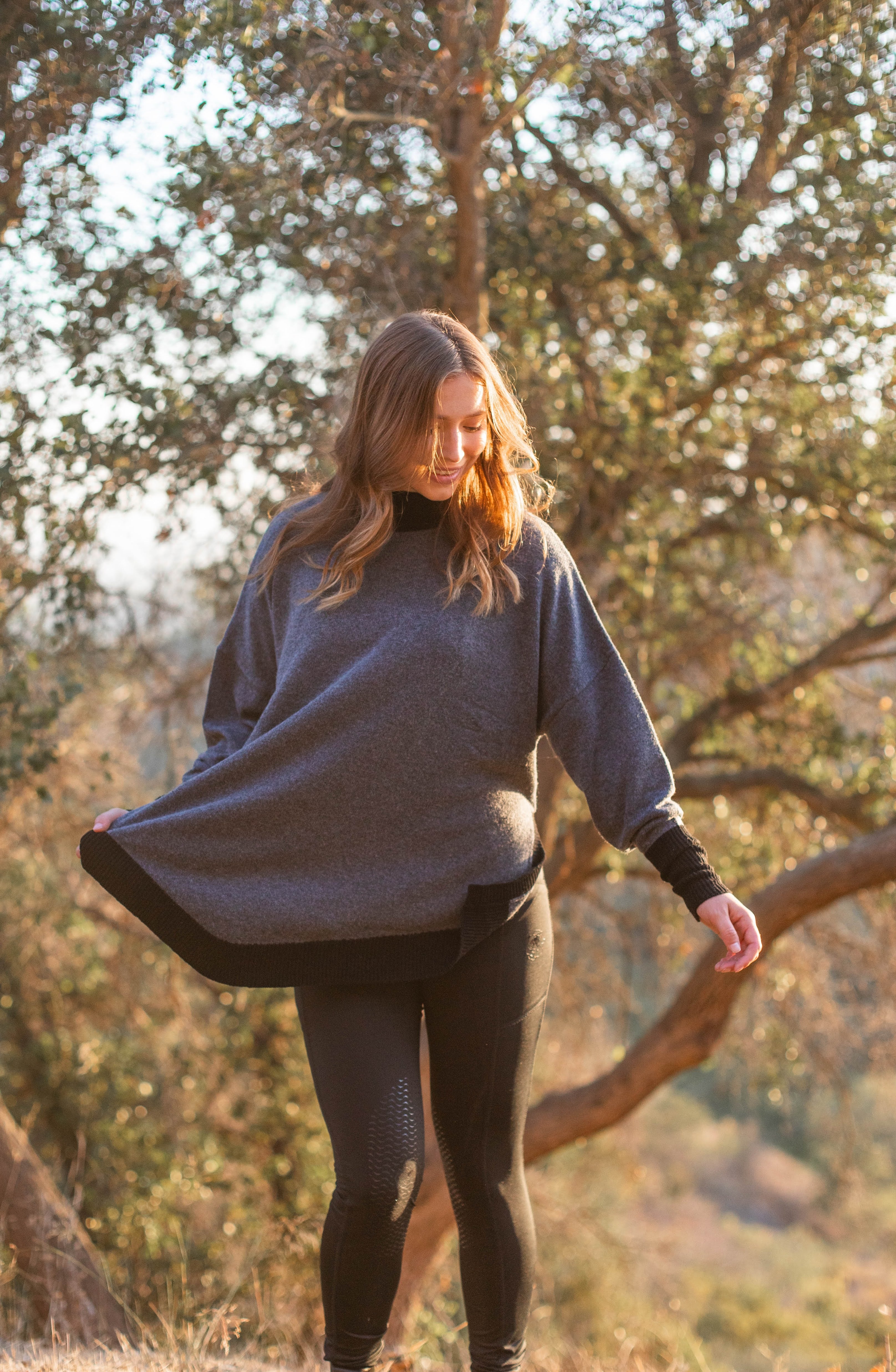 Addison Riding Poncho with Sleeves