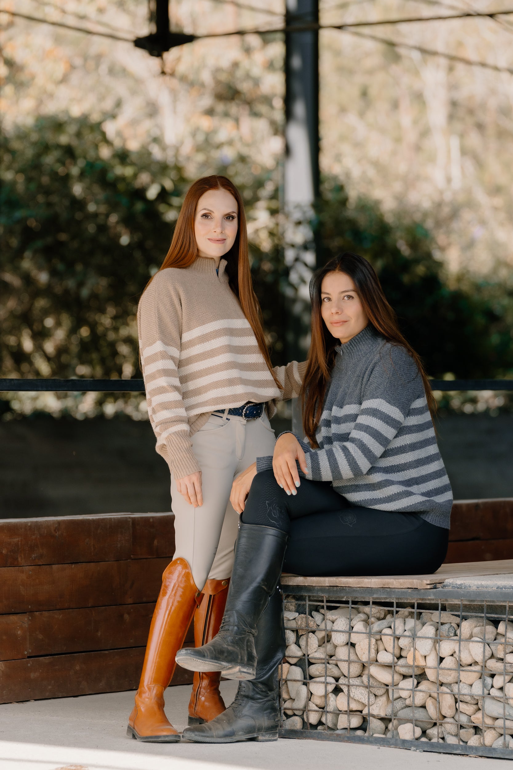 Sassy Boyfriend Stripe 1/4 Zip Sweater