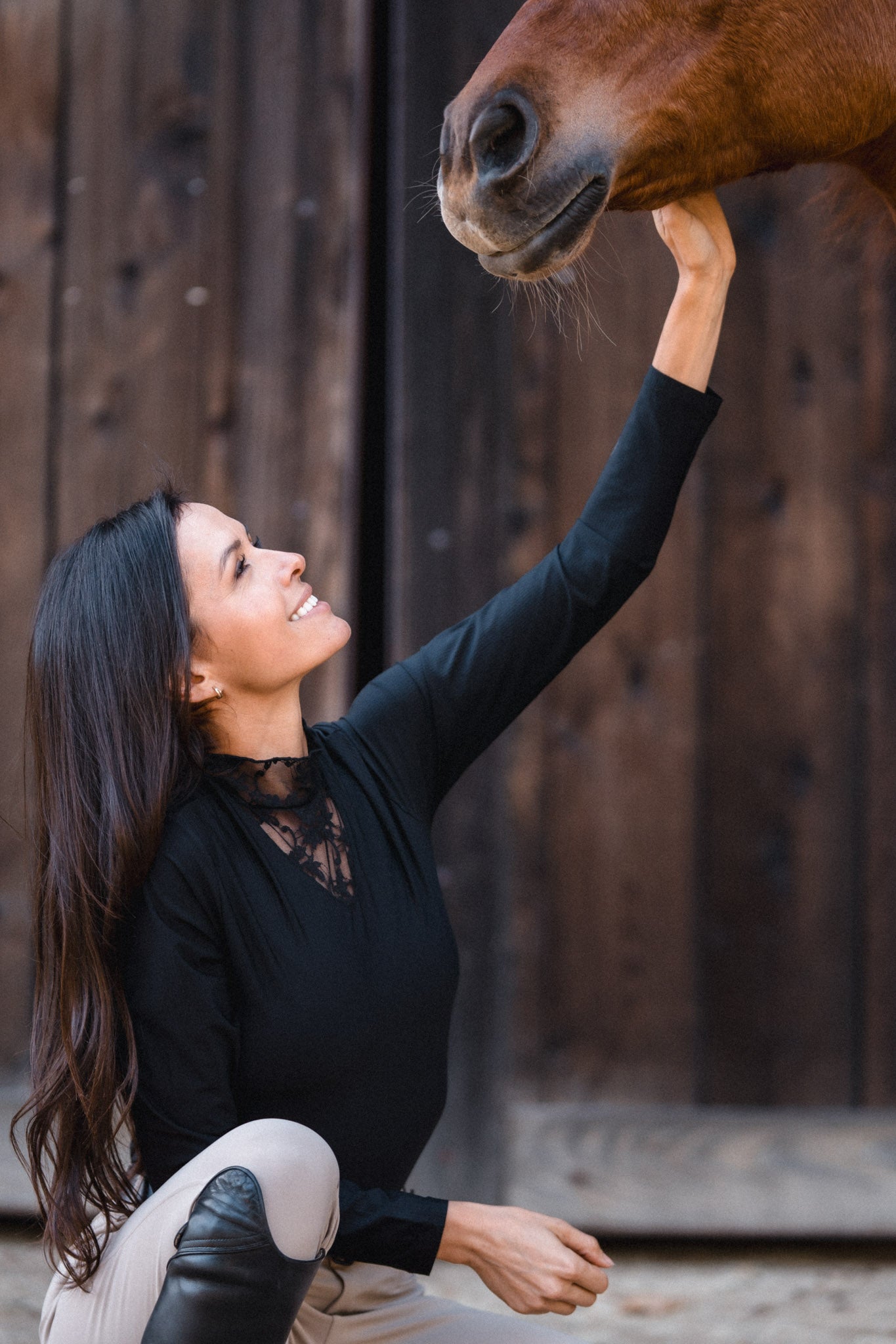 Izzy Lace LS Tech Top