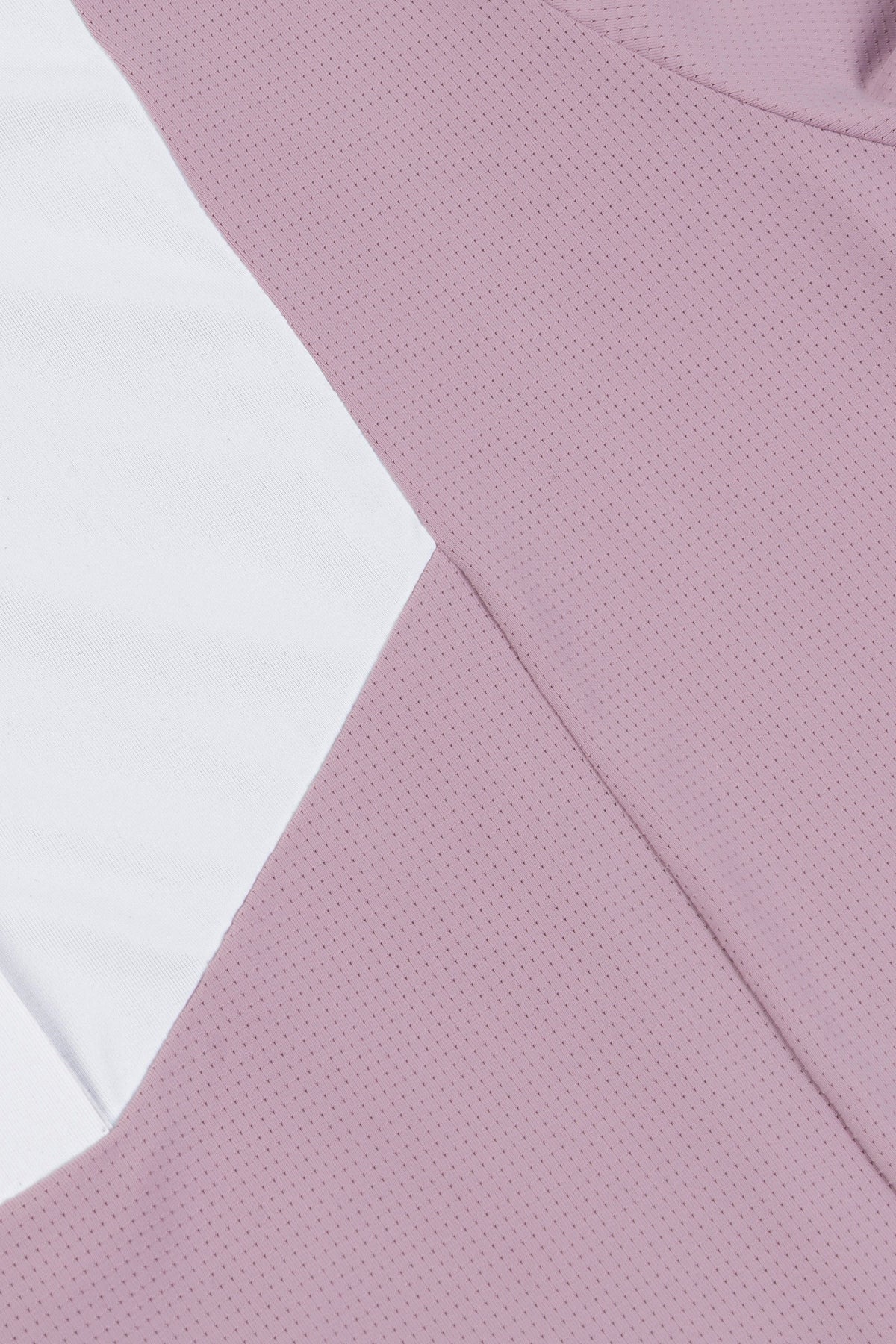 Hannah Childs Luna long sleeve show shirt in Thistle with white bib front