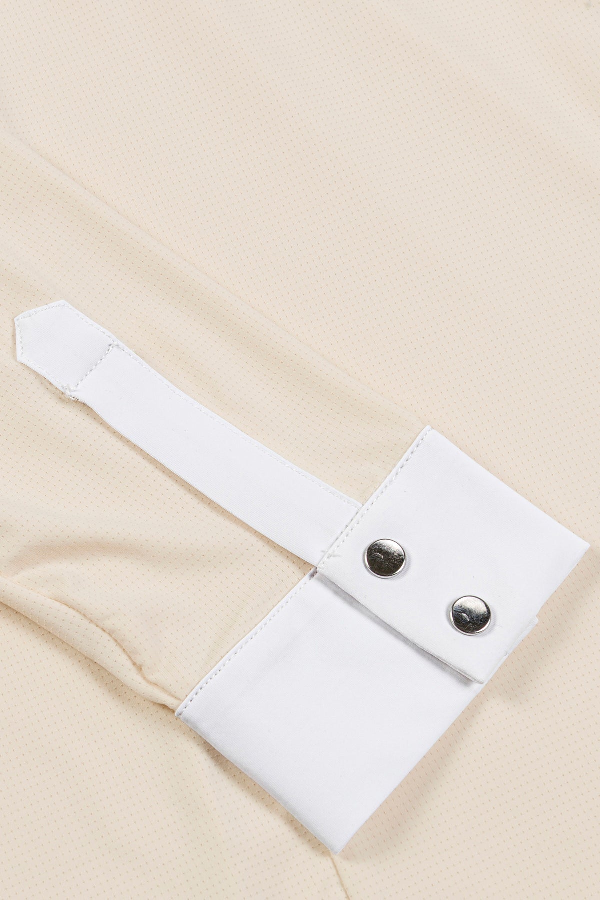 Hannah Childs Luna long sleeve show shirt in Vanilla with white bib front