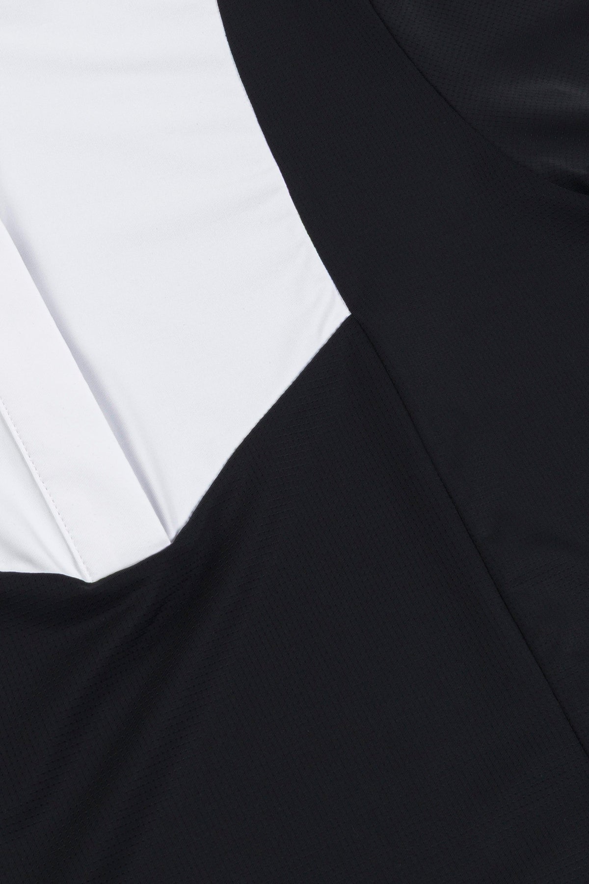 Hannah Childs Luna long sleeve show shirt in Pitch Black with white bib front