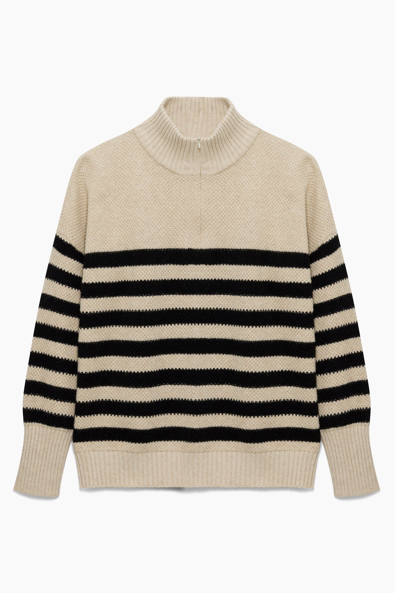 Sassy Boyfriend Stripe 1/4 Zip Sweater