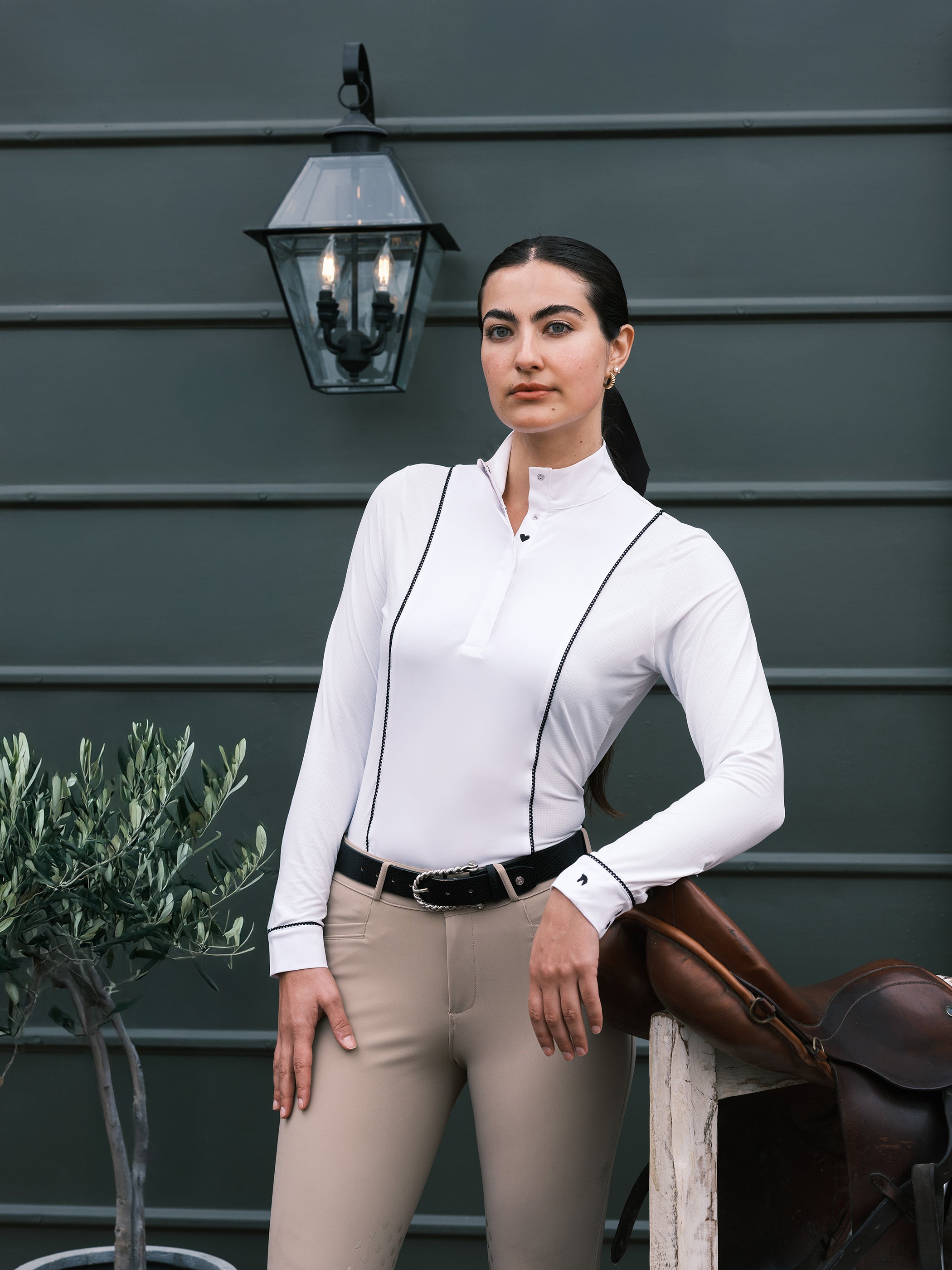 Constance Heart Horse LS Show Shirt