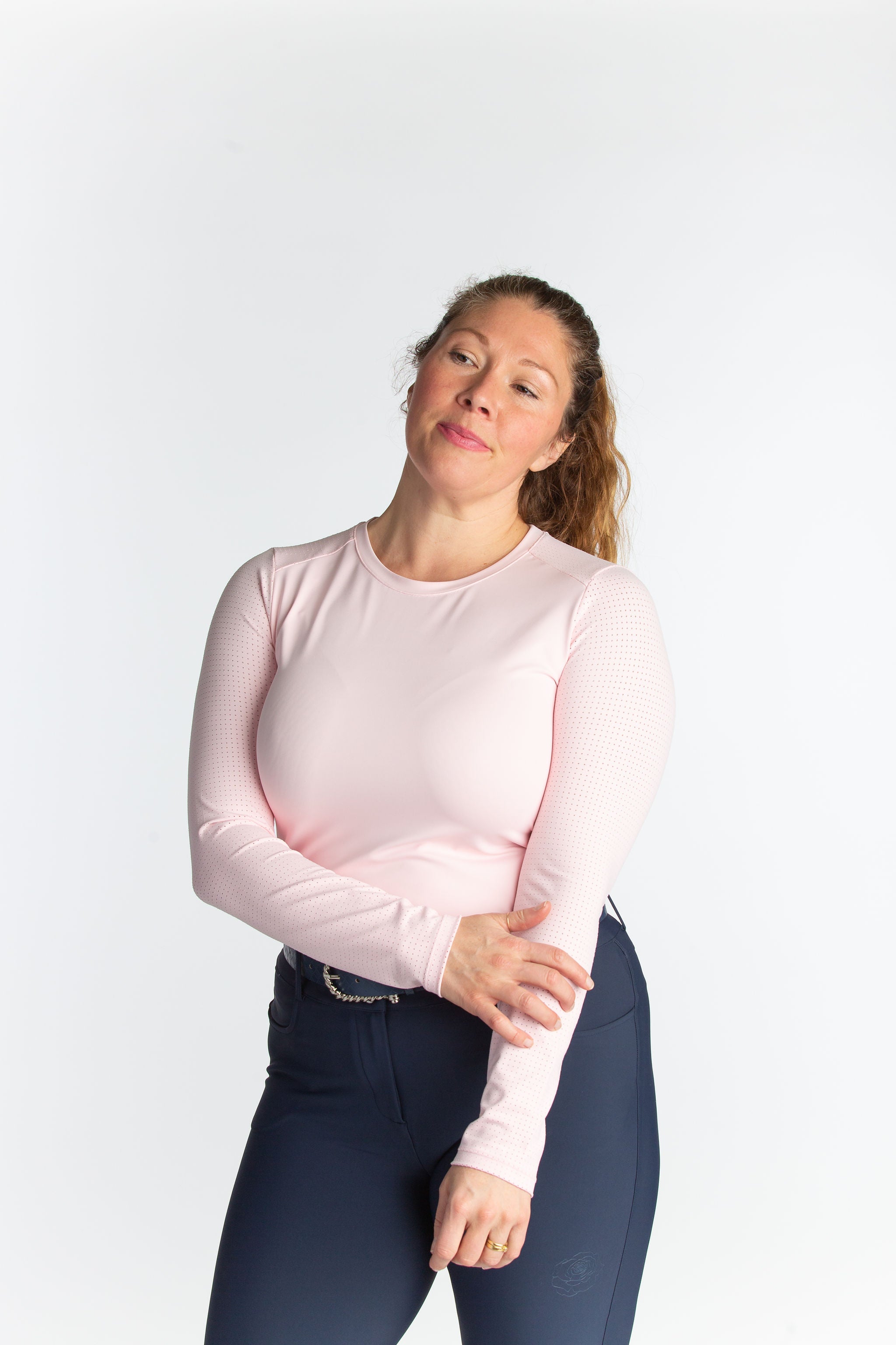 Harper Perforated Long Sleeve Tech Tee