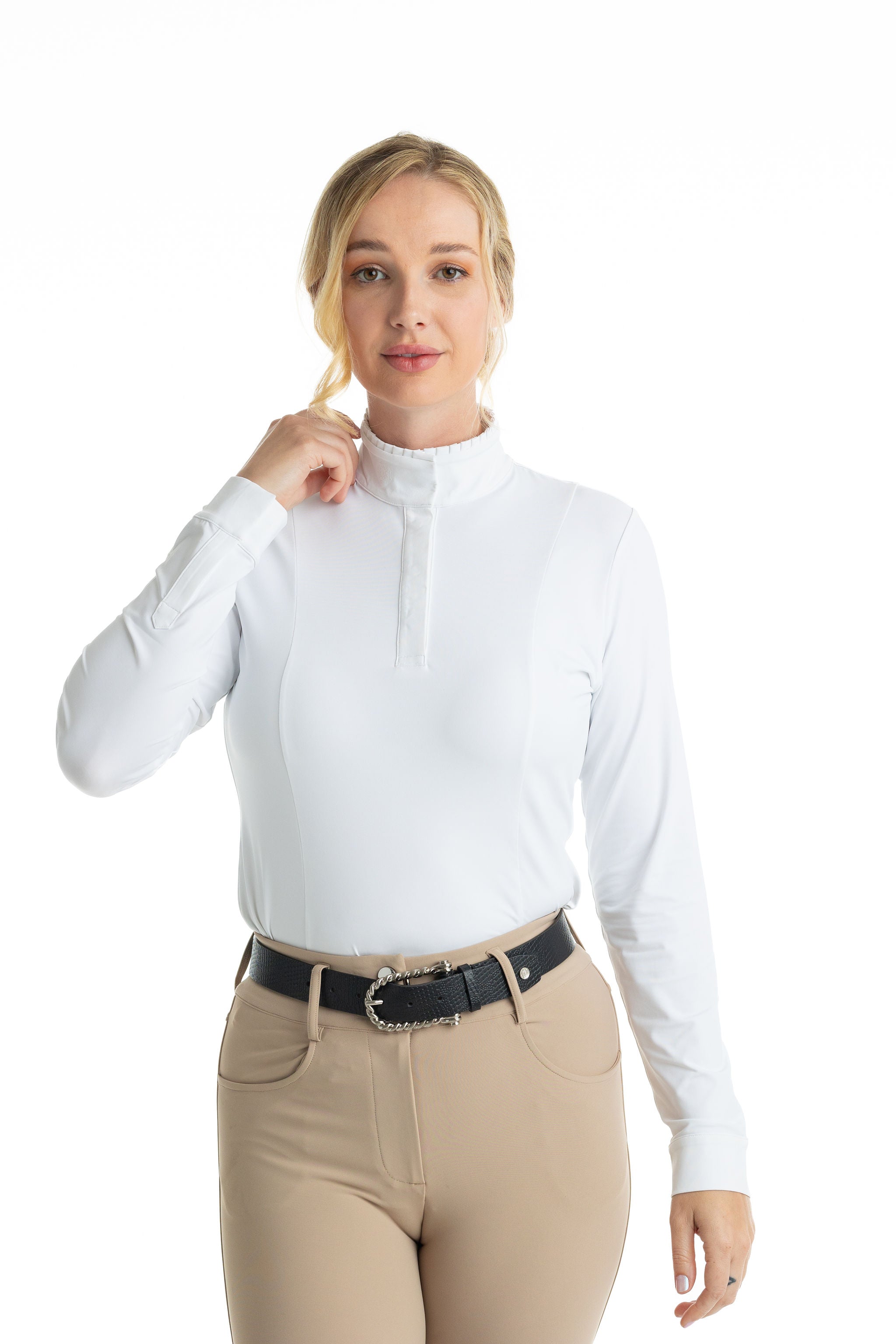 Shelby Ruffle Long Sleeve Show Shirt
