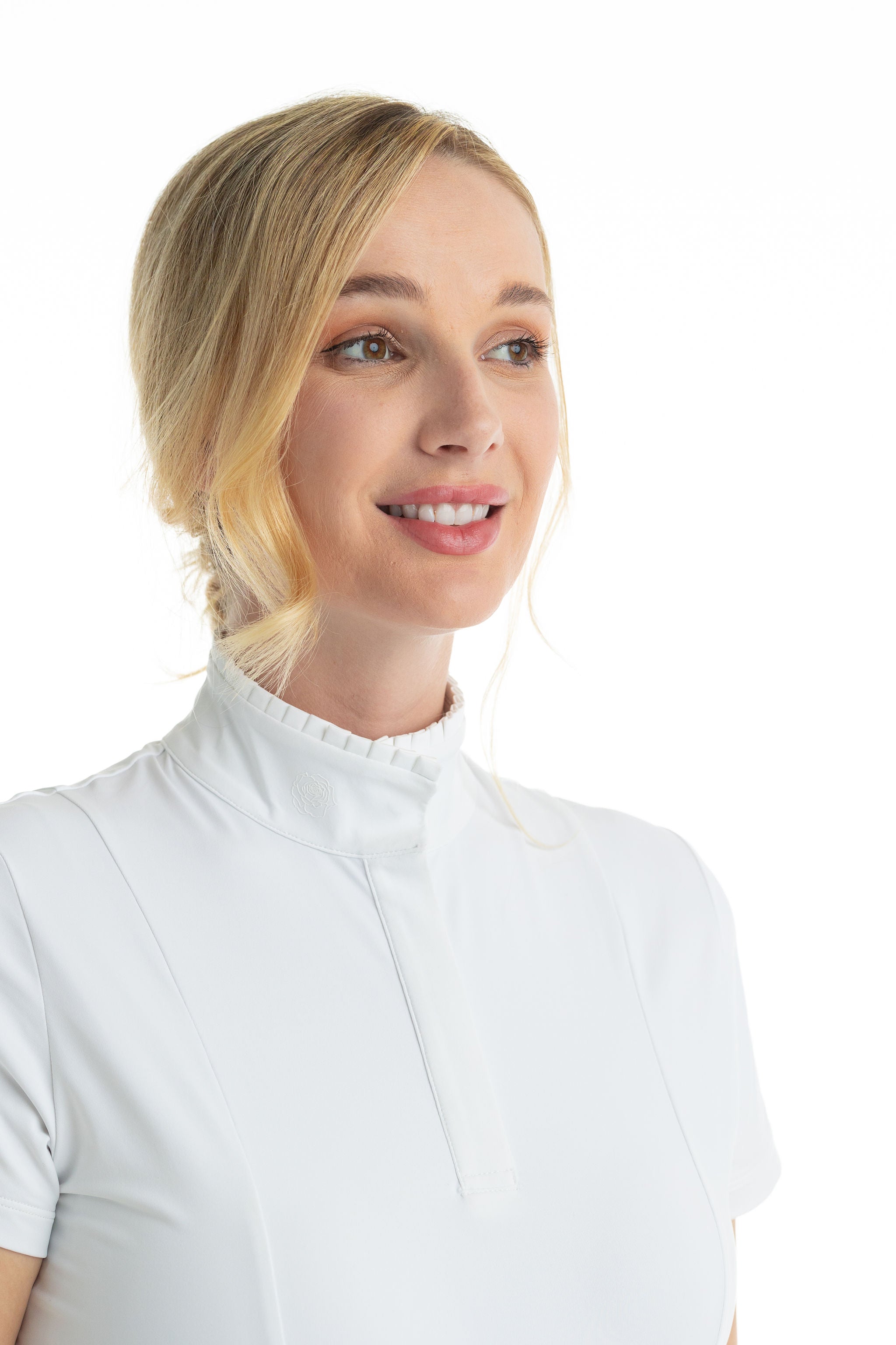 Rachel Ruffle Short Sleeve Show Shirt