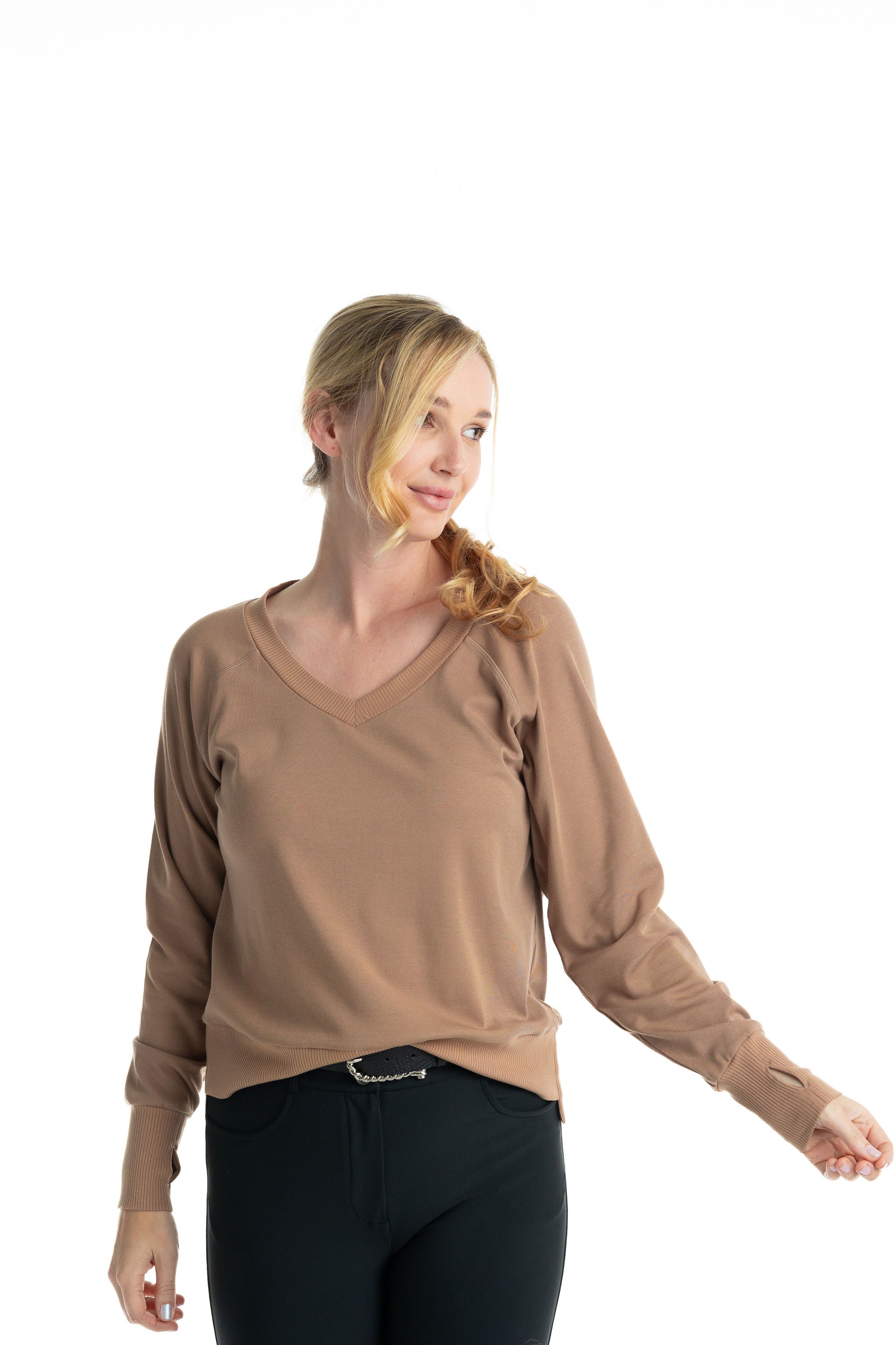 Asher Bamboo V Neck Sweatshirt