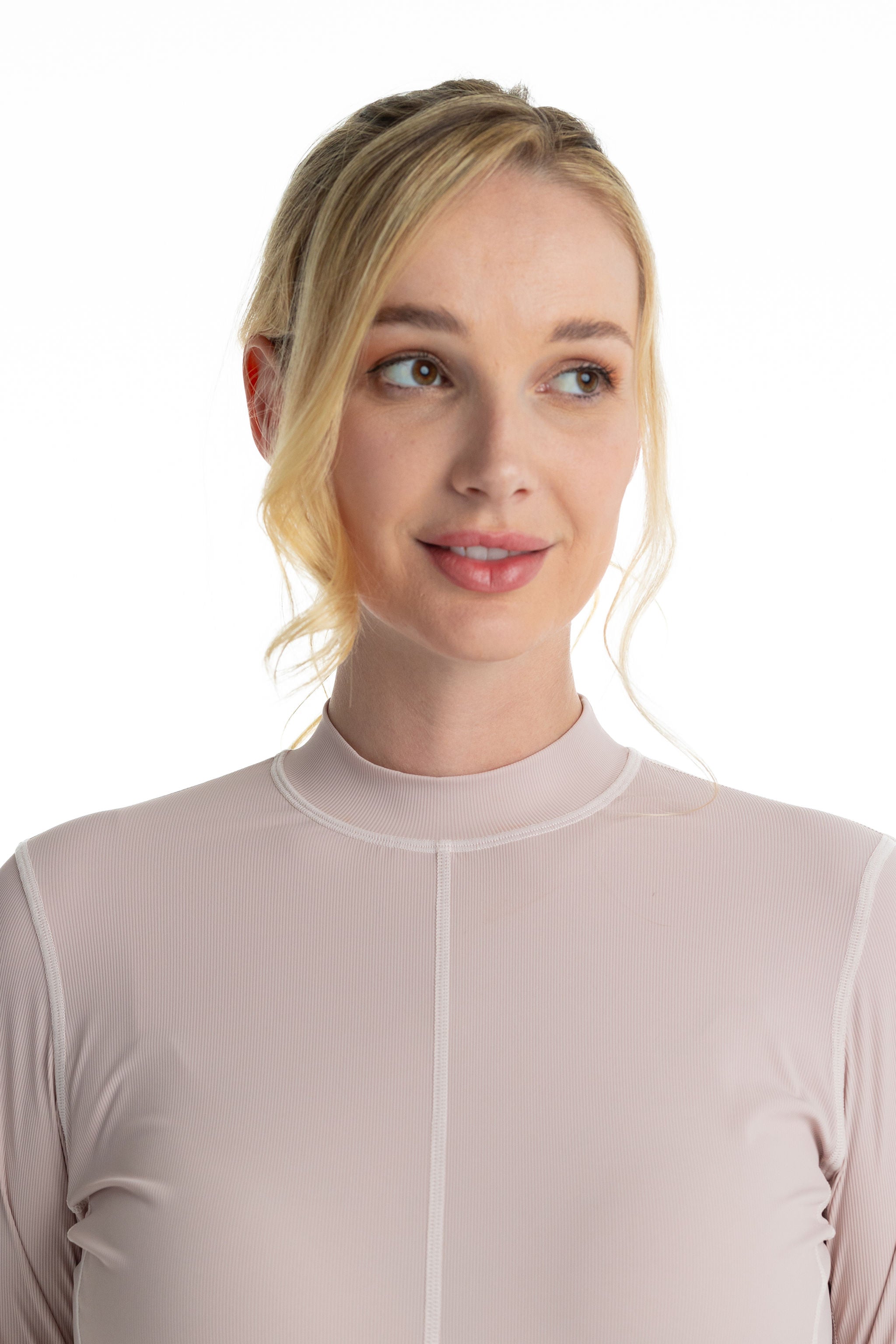Cameron Rib Mock Neck Performance Top