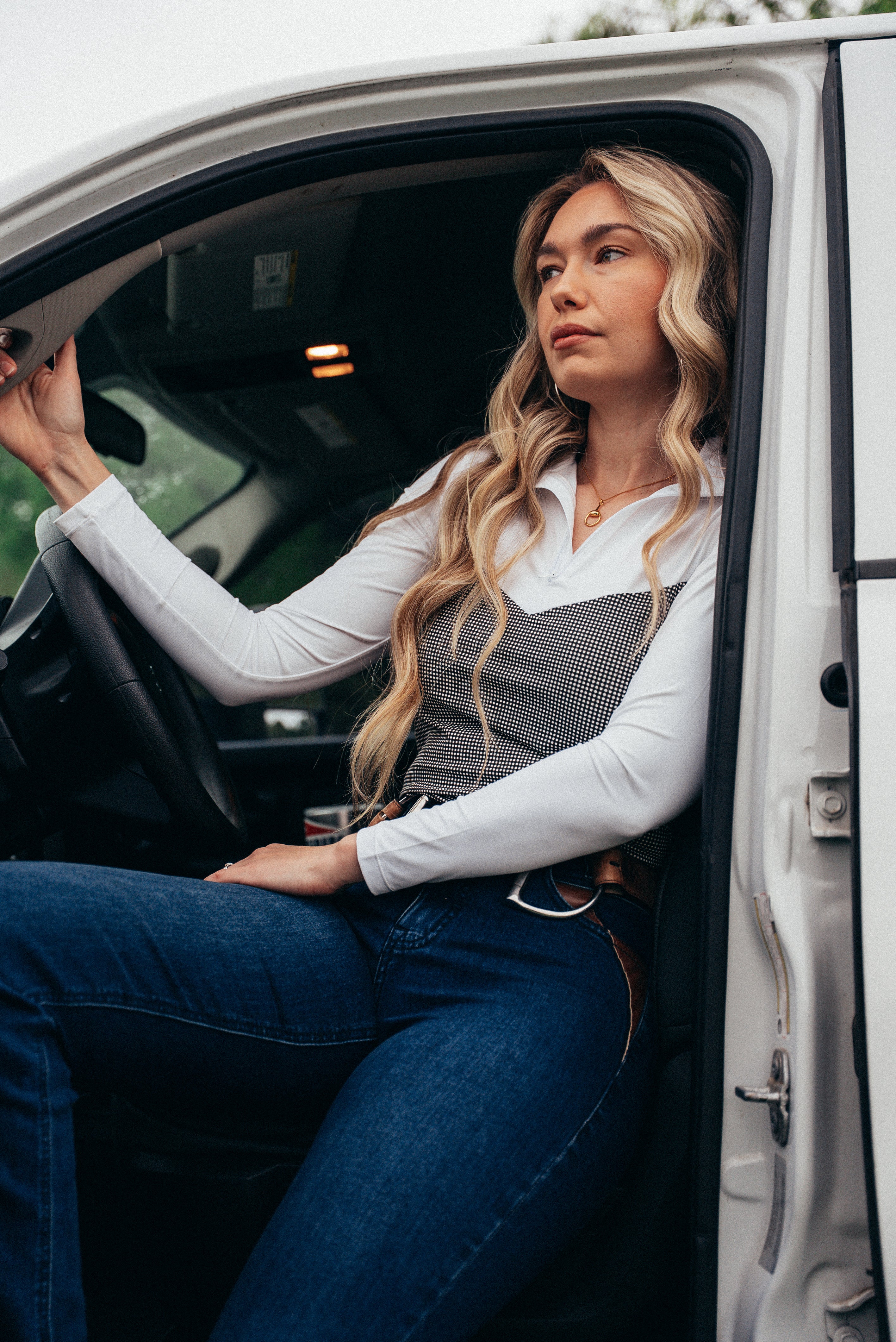 Clarissa Mesh Long Sleeve Zip Top