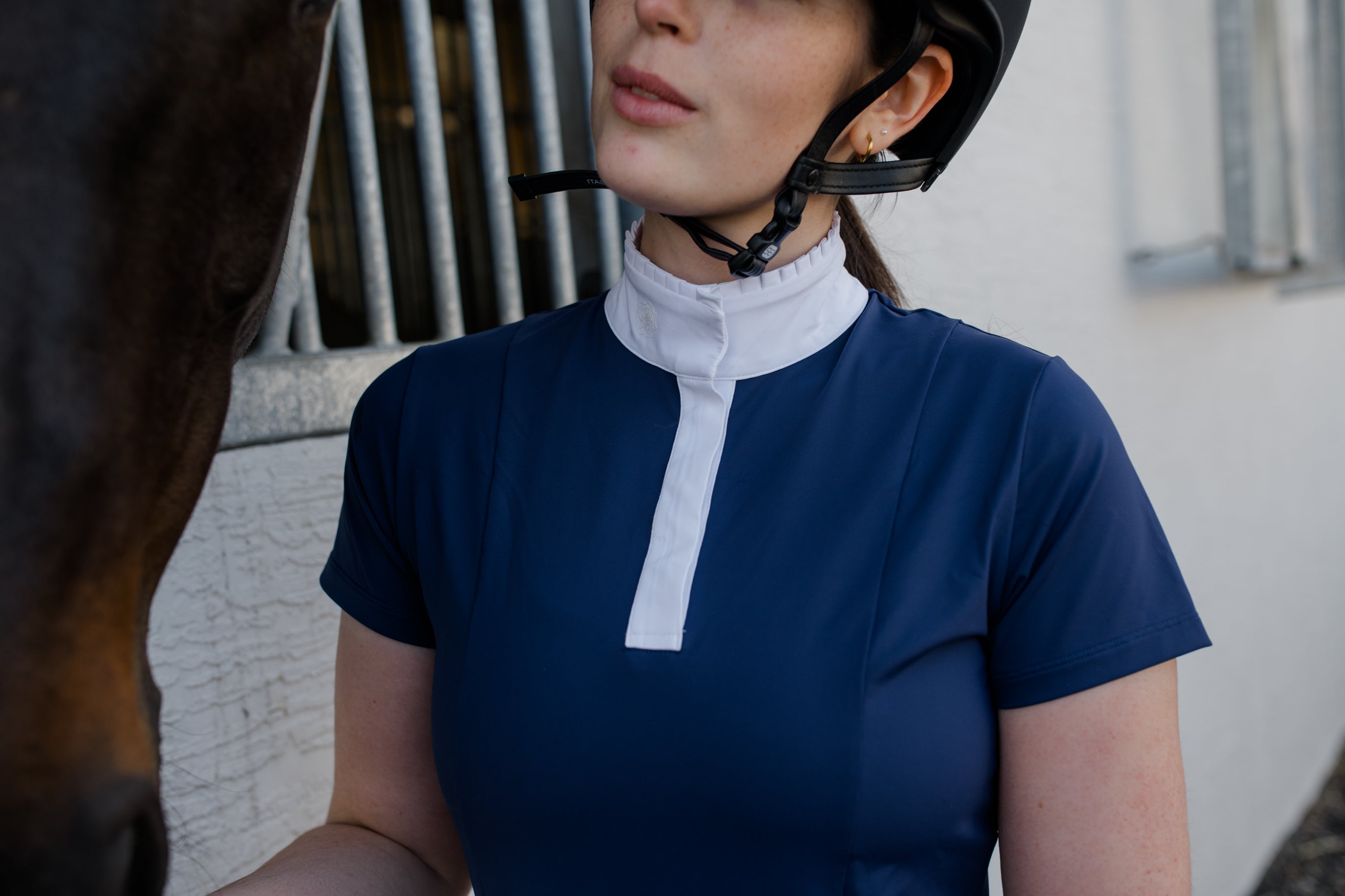 Rachel Ruffle Short Sleeve Show Shirt