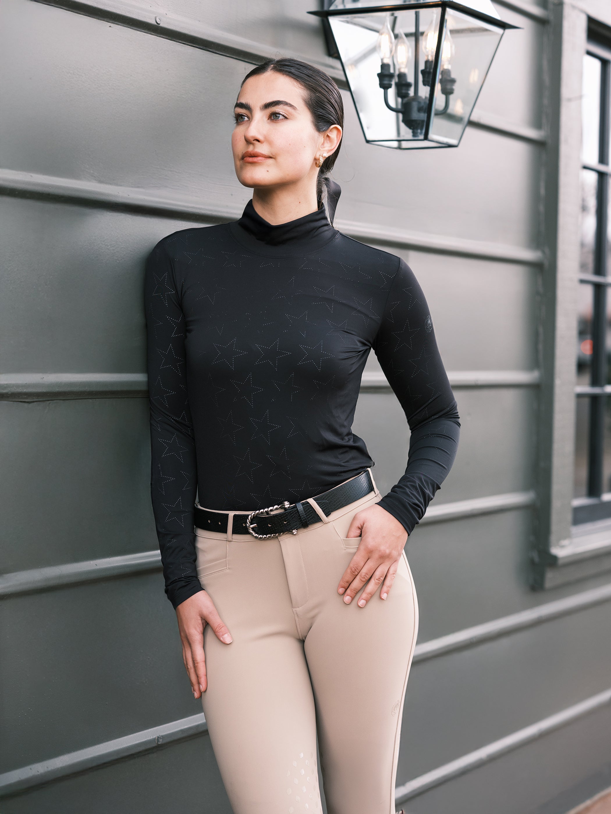 Farrah Star Turtleneck Training Top